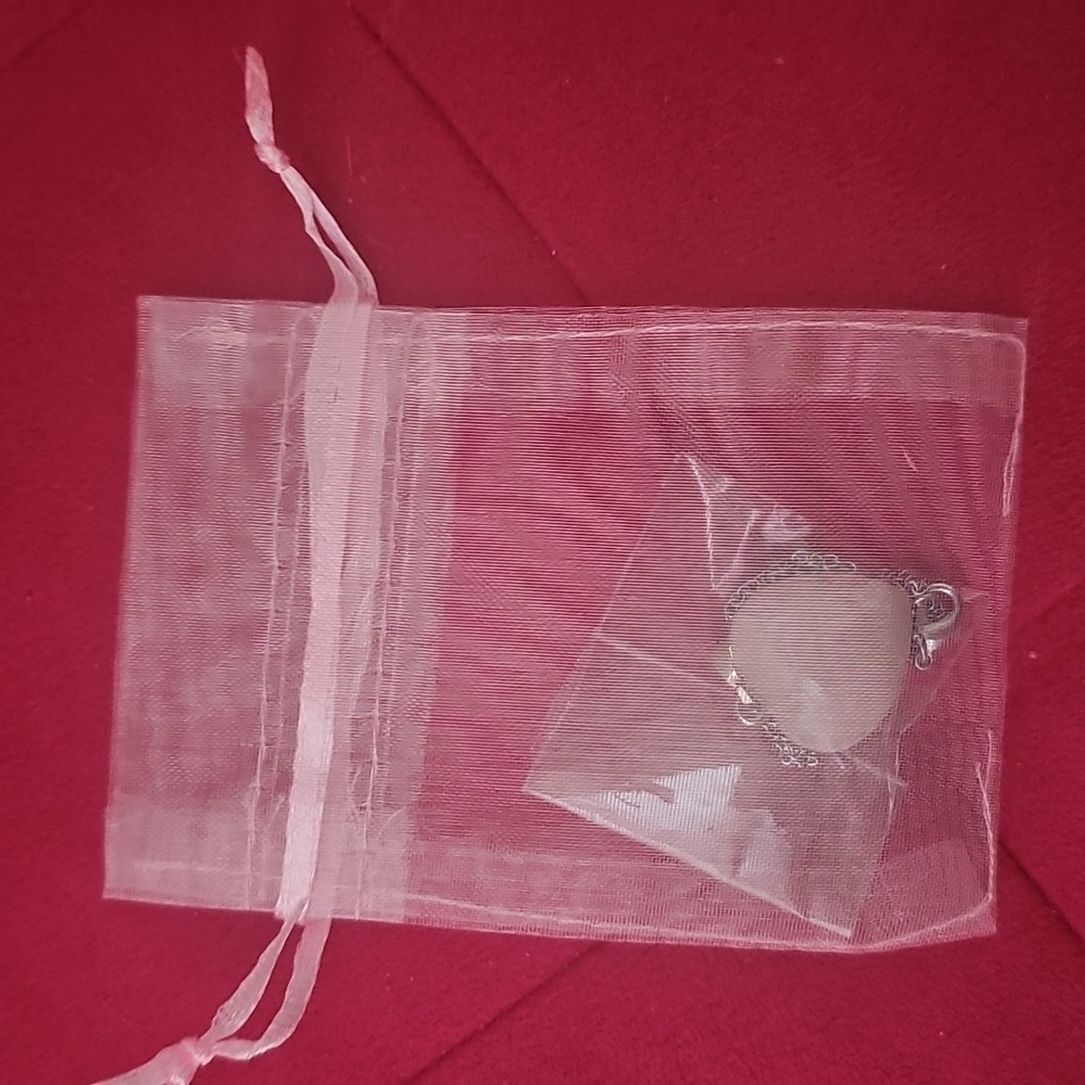 Rose Quartz necklace Valentines Gift For Her - Picture 4 of 5